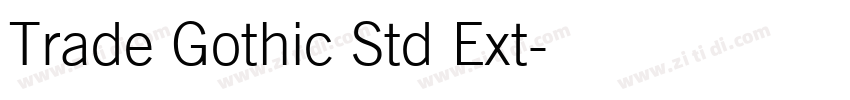 Trade Gothic Std Ext字体转换